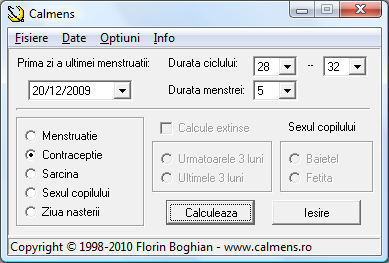 Calcule Contraceptie